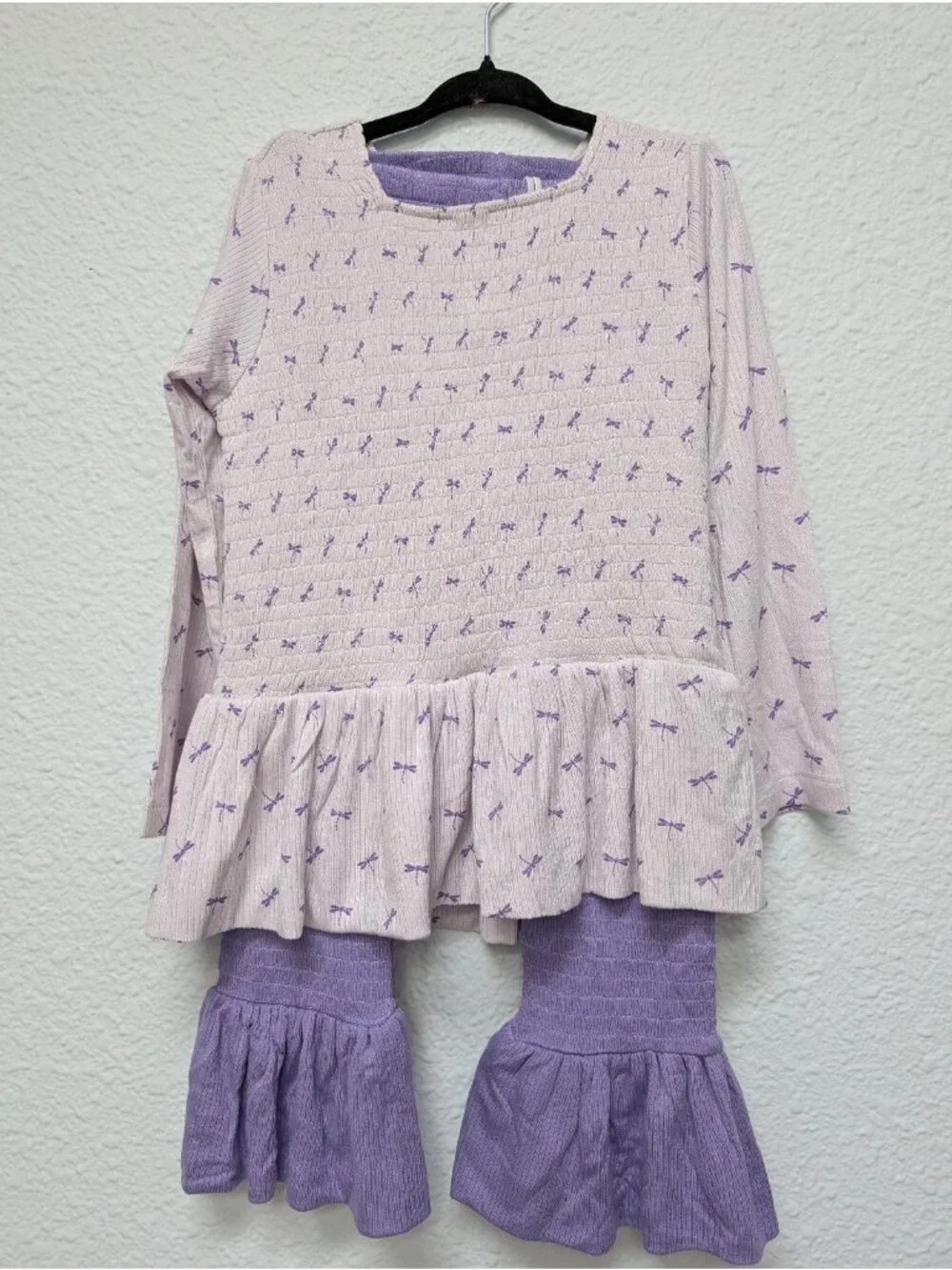 Kate Quinn Modal Rib Lavender Tony Dragonfly Smocked Set 5Y Purple
